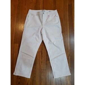 Nine West Chrystie‎ Capri White Cropped Stretch Denim Jeans Womens Size 10